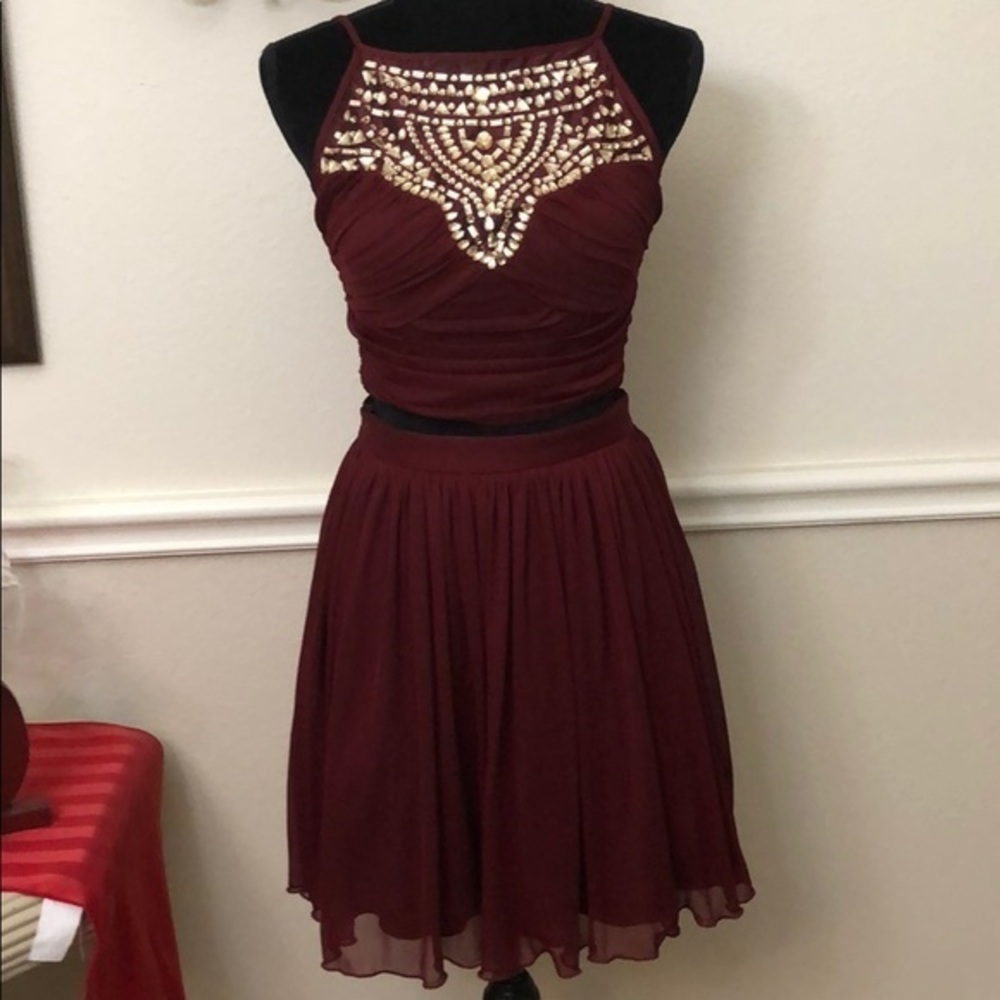 B Darlin  2 piece purple set with rhinestones Size 3 / 4